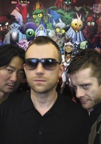 Chen Shi-Zheng, Damon Albarn, Jamie Hewlett <i>foto: newyorker.com<i>