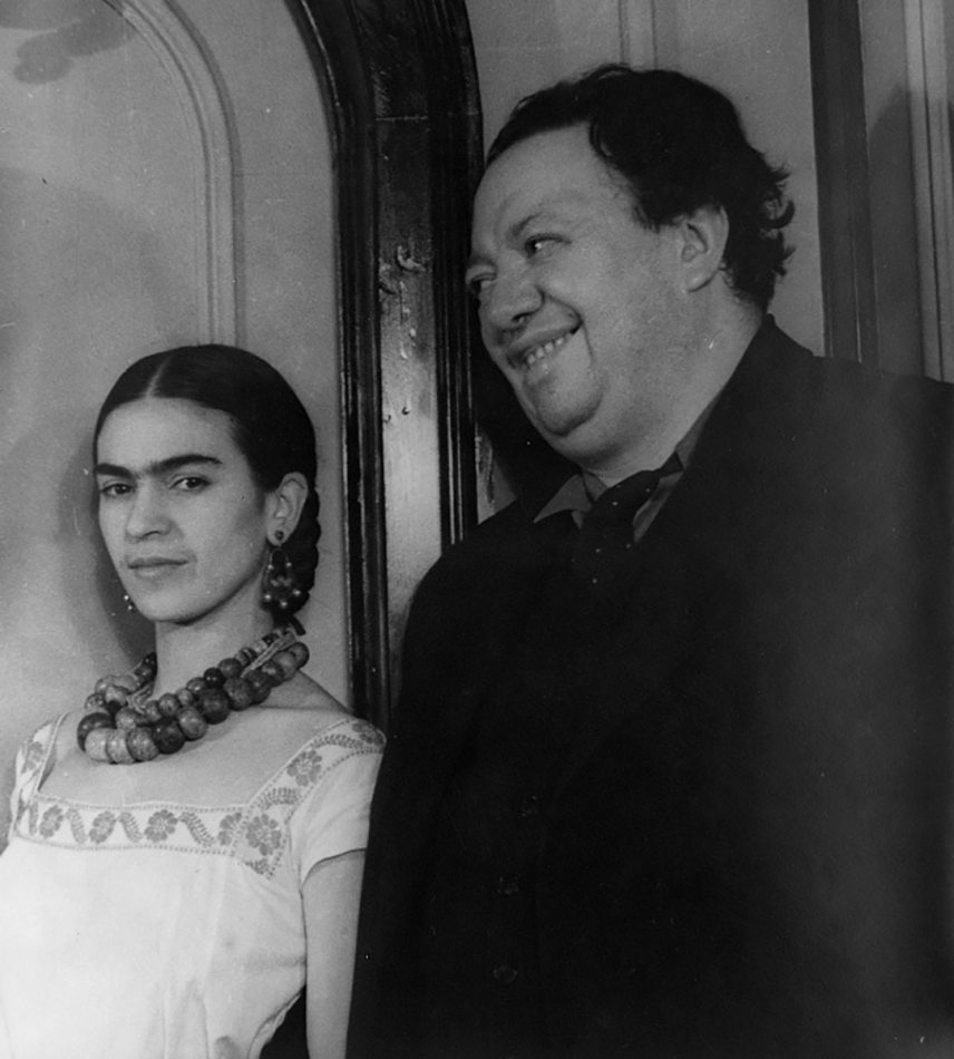 Frida Kahlo és Diego Rivera 1932-ben. Fotó: Carl Van Vechten / Kongresszusi Könyvtár, USA