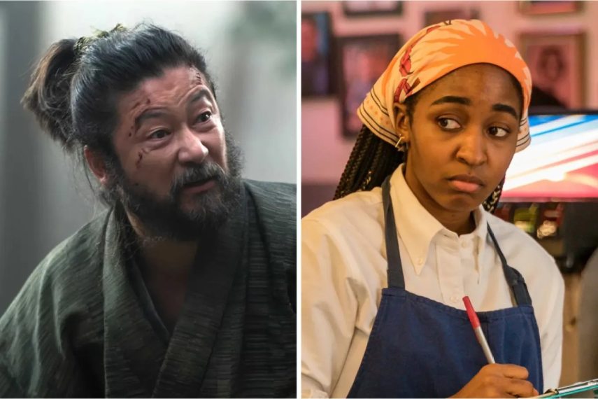 Idei Emmy-jelöltek: Tadanobu Asano (A sógun) és Ayo Edebiri (A mackó). Fotó forrása: Variety/FX