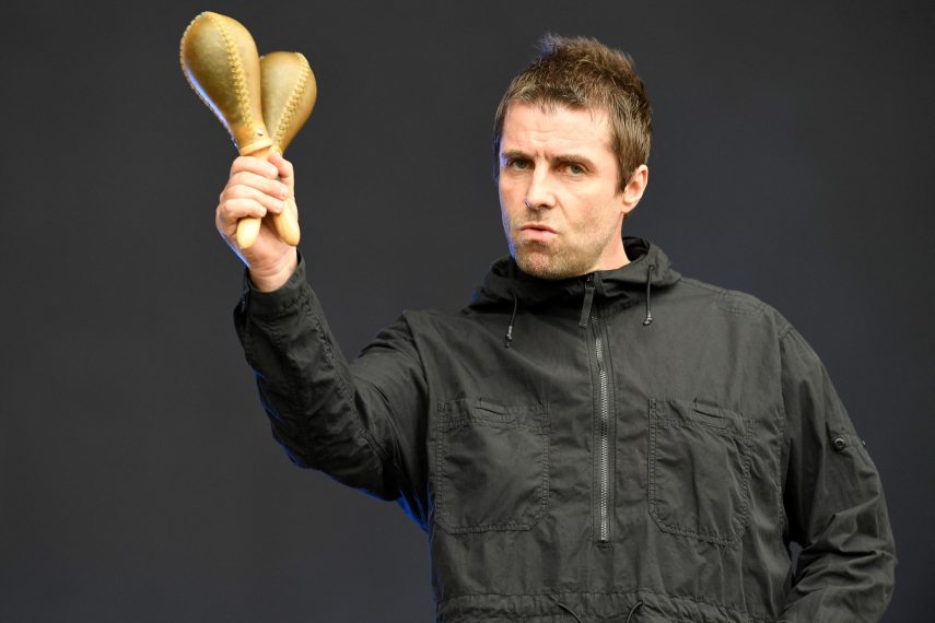 British singer Liam Gallagher performs during the 27th edition of the musical festival "Les Vieilles Charrues" in Carhaix-Plouguer, western France, on July 20, 2018. (Photo by Fred TANNEAU / AFP)