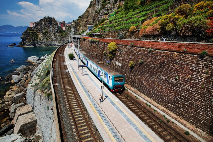 Manarola railway station, Cinque Terre, Italy