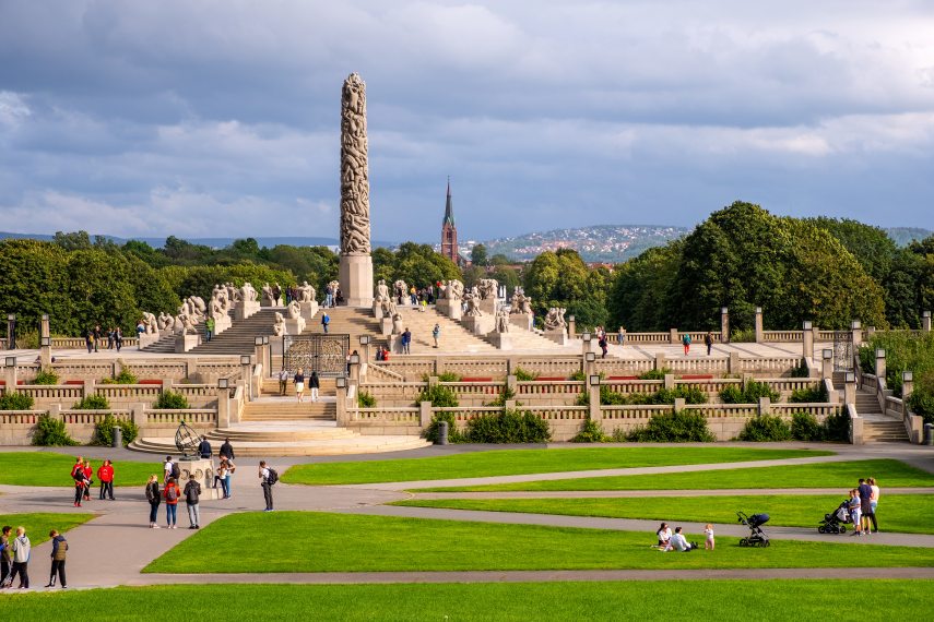 Monolith landmark in the Vigeland park in Oslo, Norway. Foto: Shutterstock