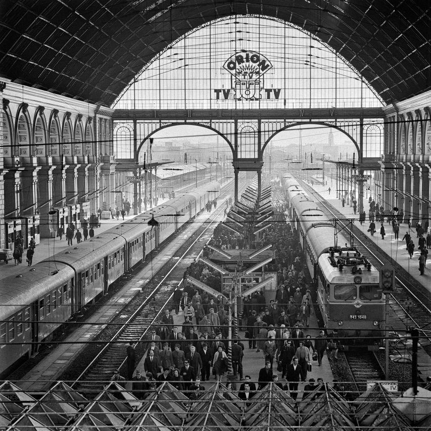 A Keleti pályaudvar csarnoka 1970-ben. Fotó: Balla Demeter (Hegyi Zsolt jogörökös adománya) / Fortepan