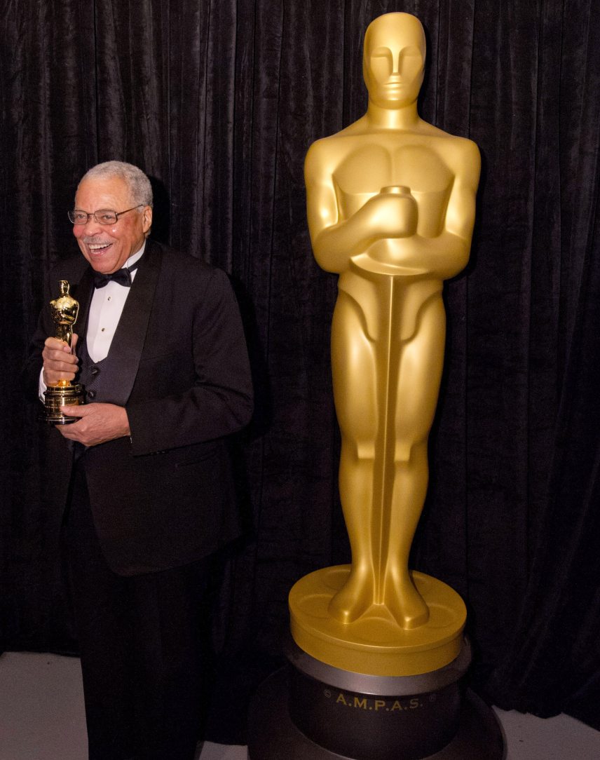 Honorary Award Recipient James Earl Jones backstage during the live ABC Television Network broadcast of the 84th Annual Academy Awards® from the Hollywood and Highland Center, in Hollywood, CA, Sunday, February 26, 2012.