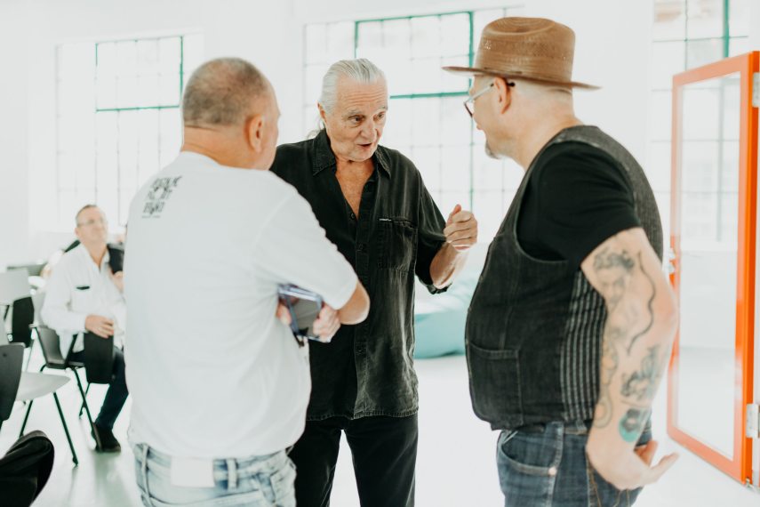 Vero Nagy, Tibor Tatrai and György Ferenczi at the opening of the Boca Egon Academy of Arts