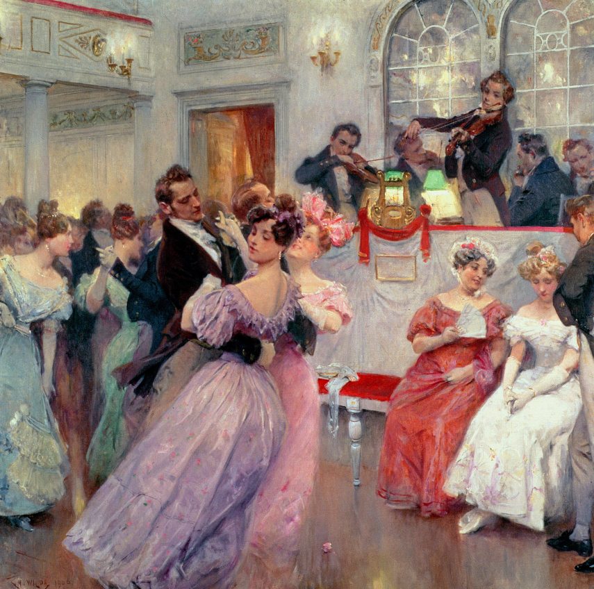 Johann Strauss and Joseph Lanner (1801-1843) - The Ball, 1906 by Wilda, Charles (1854-1907); Wien Museum Karlsplatz, Vienna, Austria; (Photo by leemage / Leemage via AFP)