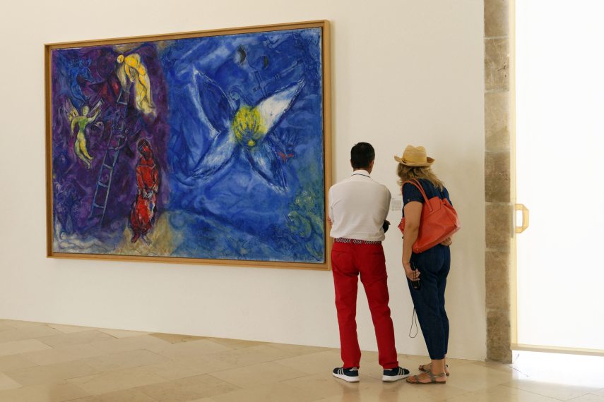 France, Alpes Maritimes, Nice, National Museum of Marc Chagall by architect Andre Hermant and created at the initiative of Andre Malraux, hall of the Biblical Message paintings, Jacob's Dream
MATTES René / hemis.fr / hemis.fr / Hemis via AFP