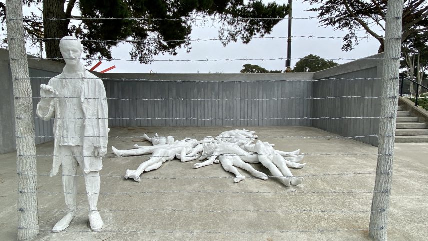 The Holocaust Memorial, by artist George Segal, is seen at the California Palace of the Legion of Honor in San Francisco, California on August 2, 2020.
Daniel SLIM / AFP