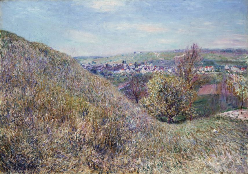 Alfred Sisley: Moret lejtőin tavasszal – Reggel, 1880