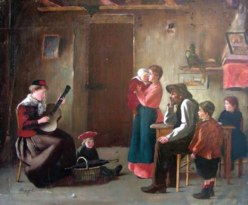 „Egy Rippl-Rónai által festett Munkácsy kép.”* Rippl-Rónai József: Külvárosi szoba belseje Párizsban (1887, magántulajdon)