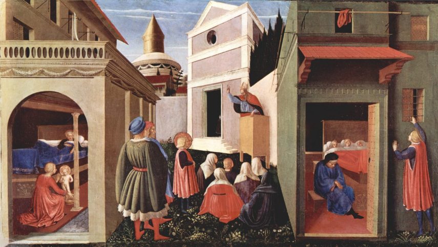 Fra Angelico: A három szűz férjhez adása. Forrás: Wikimedia