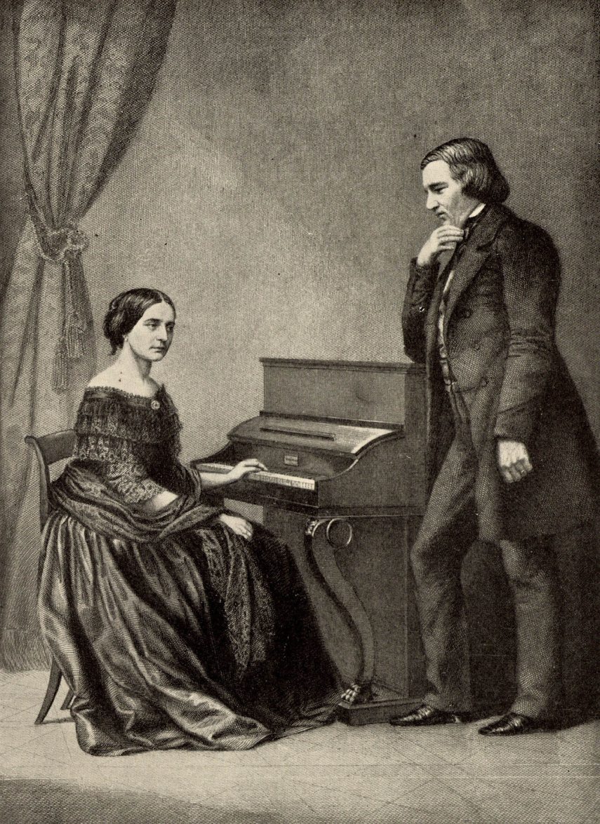 Robert Schumann (1810-1856) German Romantic composer with his wife Clara (born Wieck). From a photograph. Halftone. (Photo by Ann Ronan Picture Library / Ann Ronan Picture Library / Photo12 via AFP)