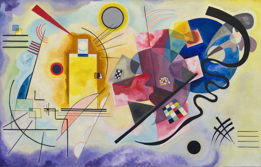 Huile sur toile (1925) de Vassily Kandinsky. Musée National d'Art Moderne, Paris, France. Donation Nina Kandinsky 1976. AM 1976-856