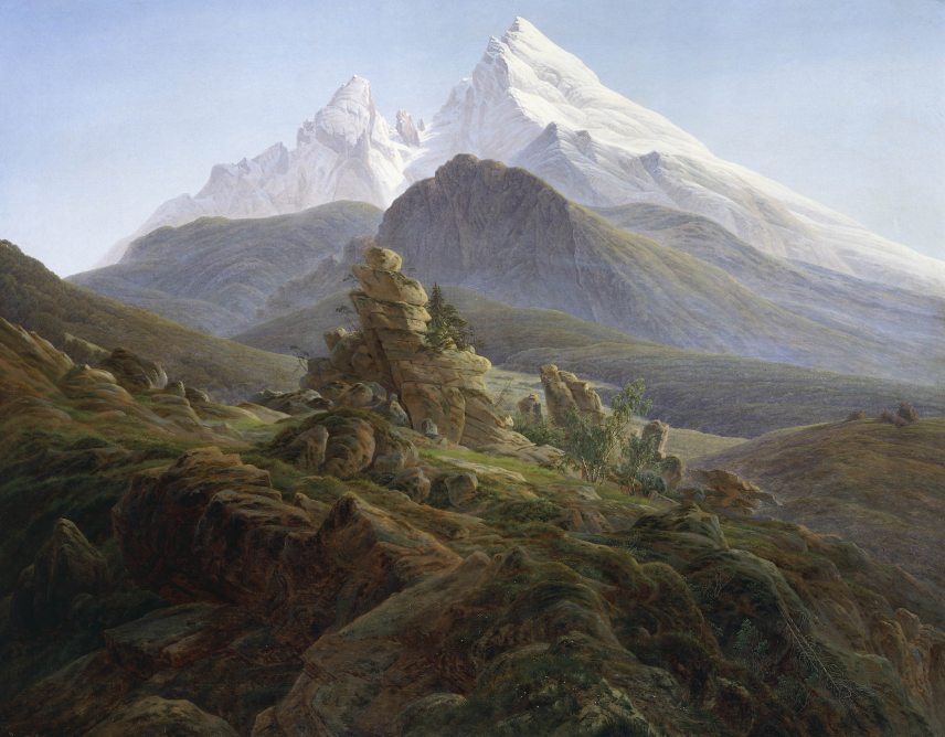 The Watzmann, by Caspar David Friedrich (1774-1840), oil on canvas, 136x170 cm. Germany, 19th century.