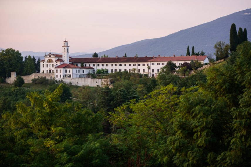 A photo taken on September 28, 2016 shows the Franciscan Monastery of Kostanjevica in Nova Gorica, Slovenia, where the remains of the King Charles X of France are kept in a crypt. The mayor of a Slovenian town home to the remains of Charles X, the last Bourbon king of France, said on September 28 that he was opposed to them being repatriated. (Photo by Jure MAKOVEC / AFP)