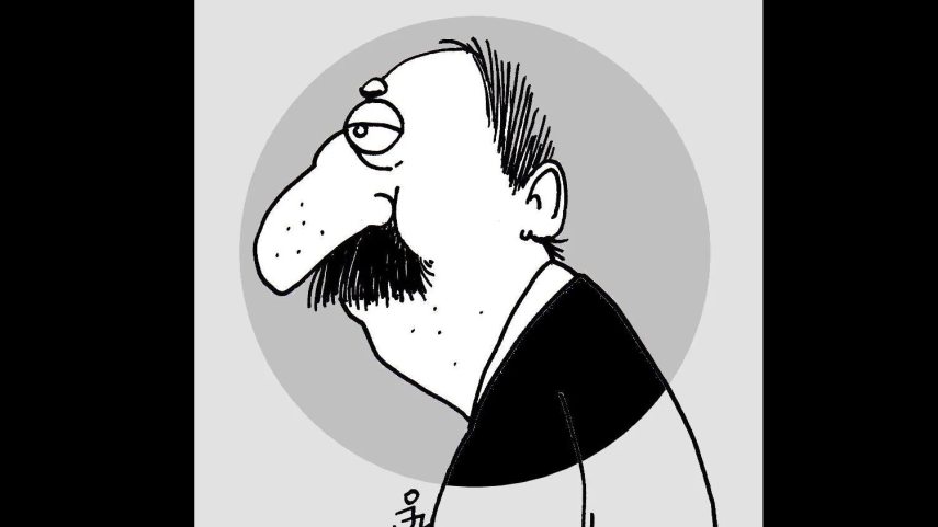 Izsák Jenő karikatúrája