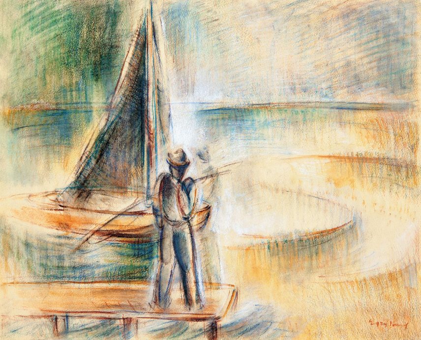 Egry József: Vitorlás a Balatonon