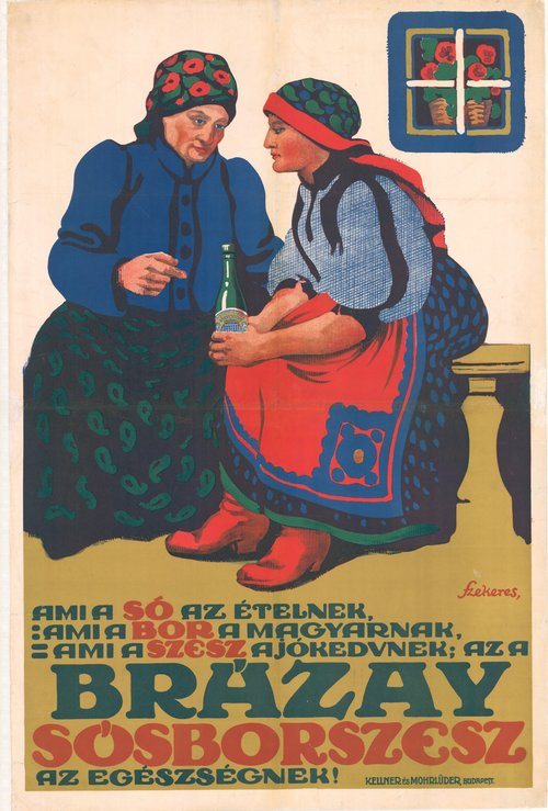 Sósborszesz-plakát. Forrás: MNMKK Magyar Kereskedelmi és Vendéglátóipari Múzeum