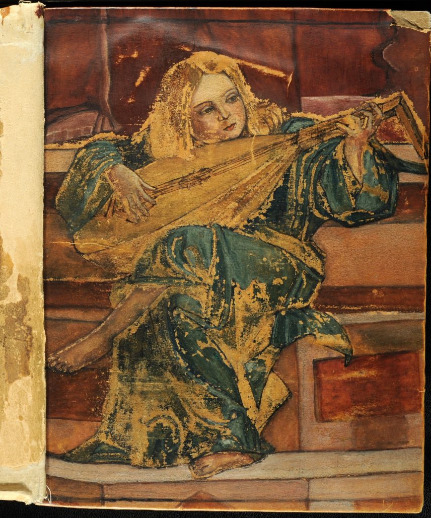 Az Angyalos könyv első kötéstáblája_forrás MNMKK OSZK.jpg