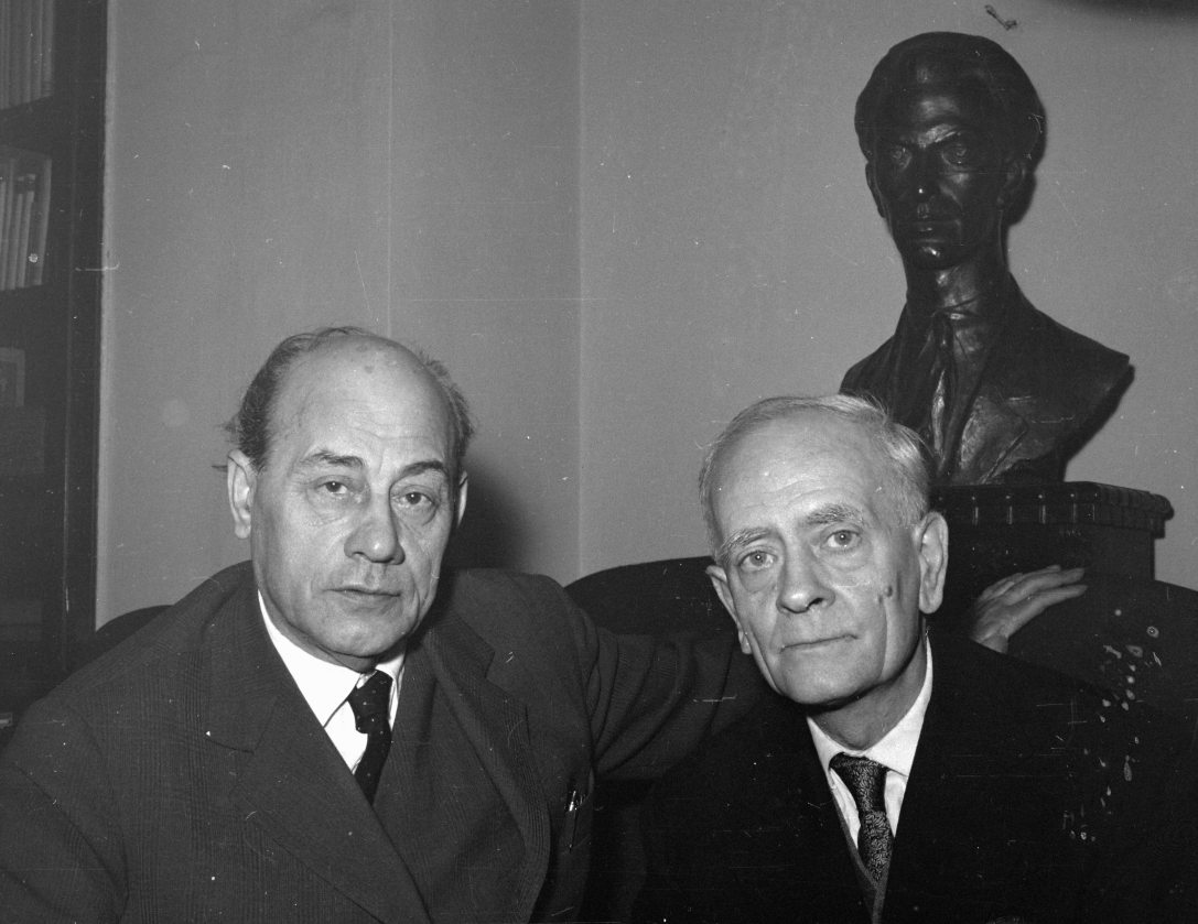 Tamási Áron és Féja Géza írók 1962-ben. Fotó: Fortepan / Hunyady József