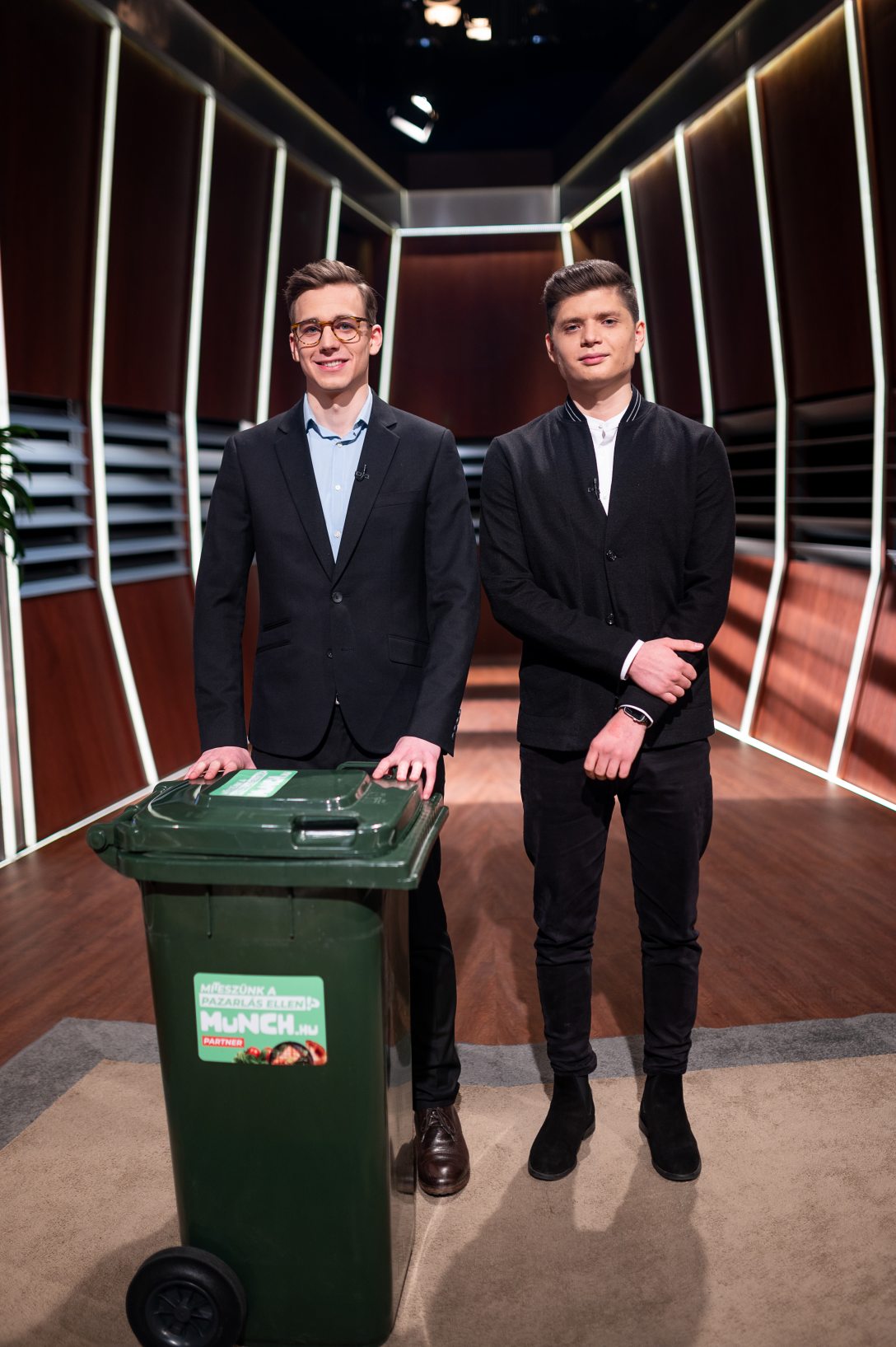 Wettstein Albert és Perepelica Kirill a Cápák között című üzleti showműsorban - Fotó: RTL Sajtóklub/Bielik István