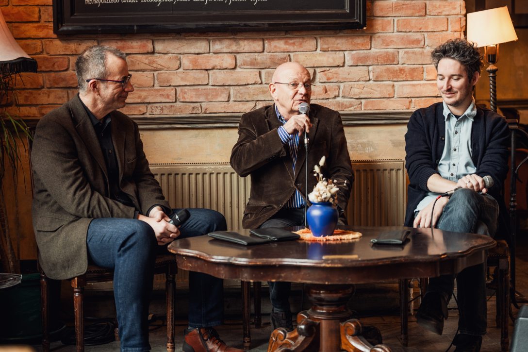 Bereményi Géza író és Járai Márk énekes . Fotó: Csiki Vivien / Kultúra.hu