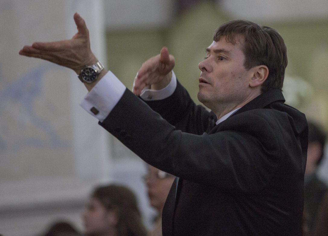 Somos Csaba, a Nemzeti Filharmonikus Zenekar, Énekkar és Kottatár karigazgatója. Fotó: MTI/Rosta Tibor