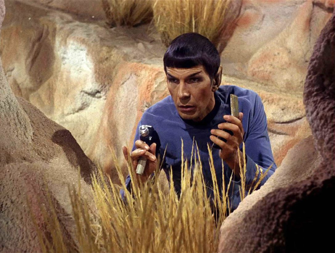 Spock kapitány, azaz Leonard Nimoy a Star Trekben. Fotó:  Paramount TV PARAMOUNT / Collection ChristopheL via AFP