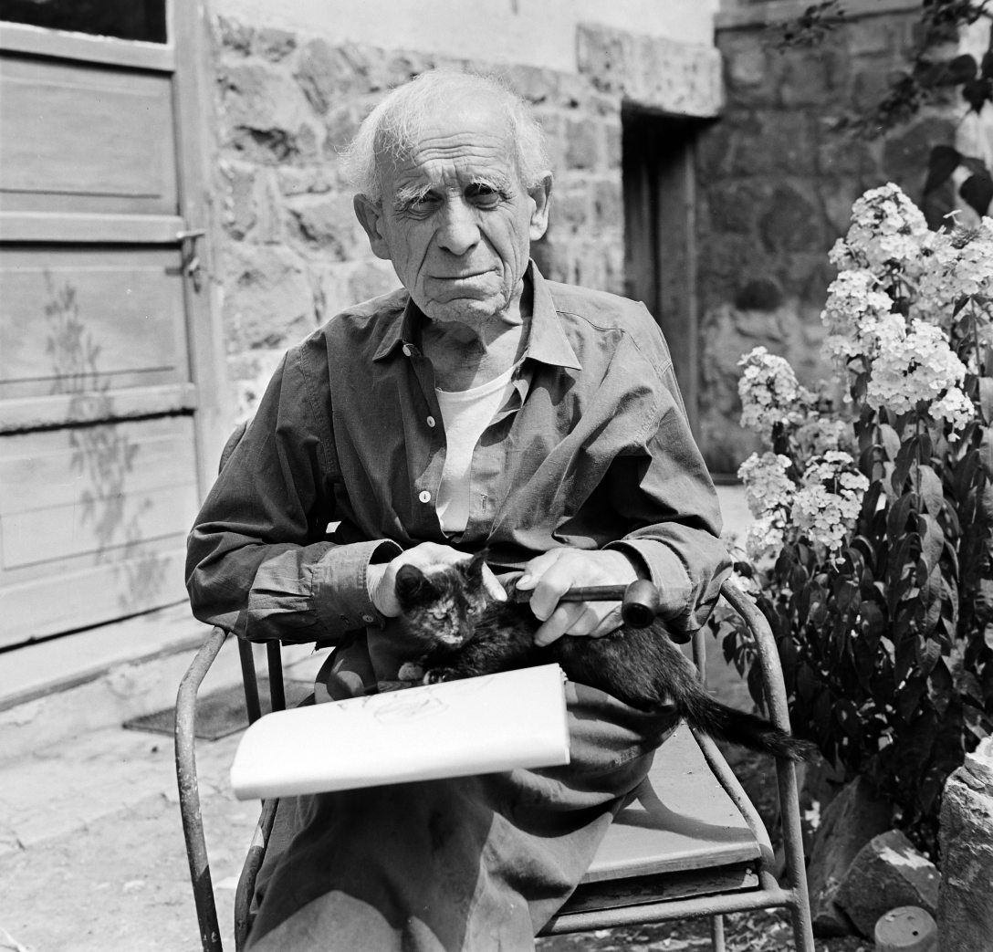 Czóbel Béla Kossuth-díjas magyar avantgárd festő. Fotó: Fortepan / Bojár Sándor