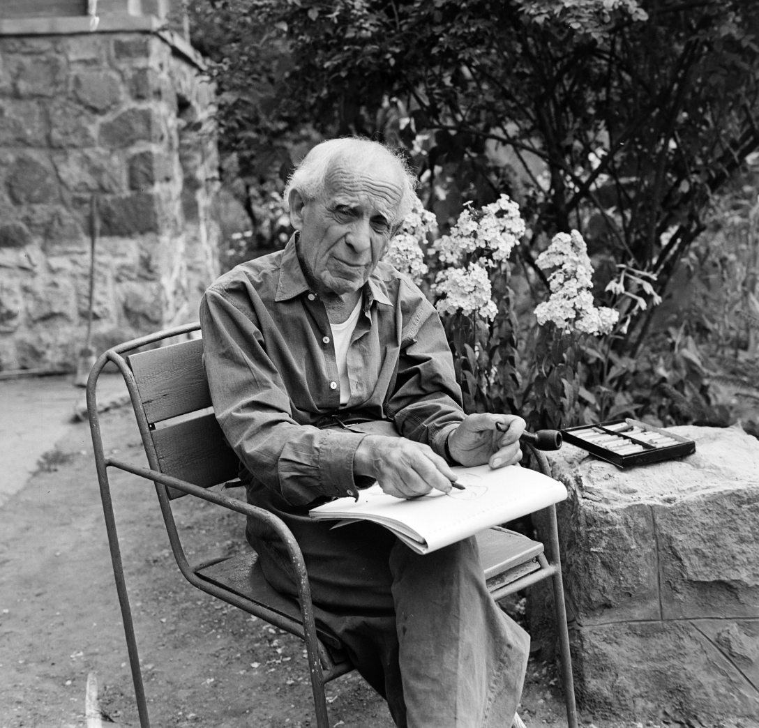 Czóbel Béla Kossuth-díjas magyar avantgárd festő. Fotó: Fortepan / Bojár Sándor