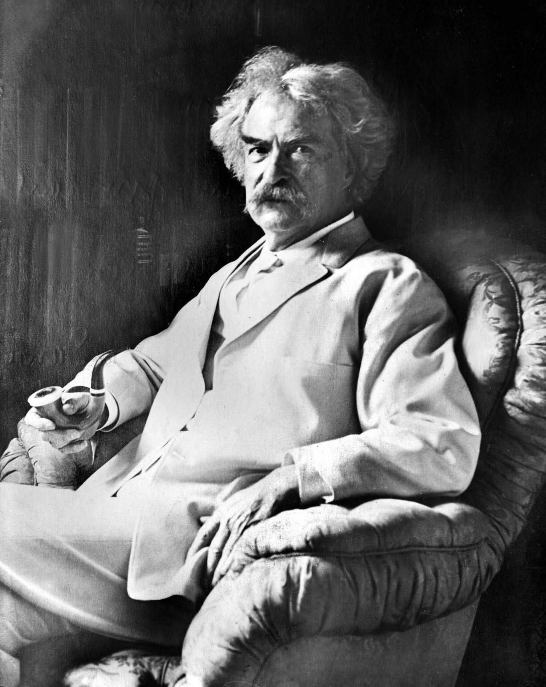 Mark Twain amerikai író. Fotó: HRL-649498 © Harlingue / Roger-Viollet / Roger-Viollet via AFP