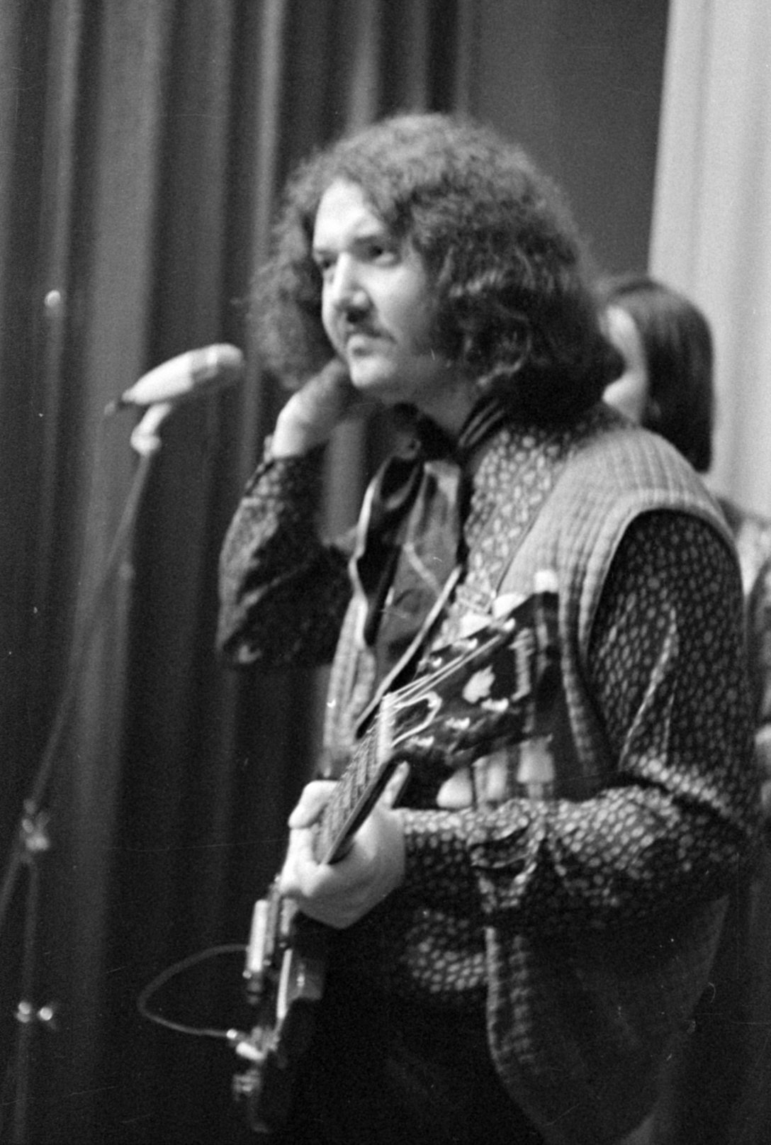 1969 a Sakk-Matt együttes koncertje, Radics Béla rockzenész. Fortepan / Péterffy István