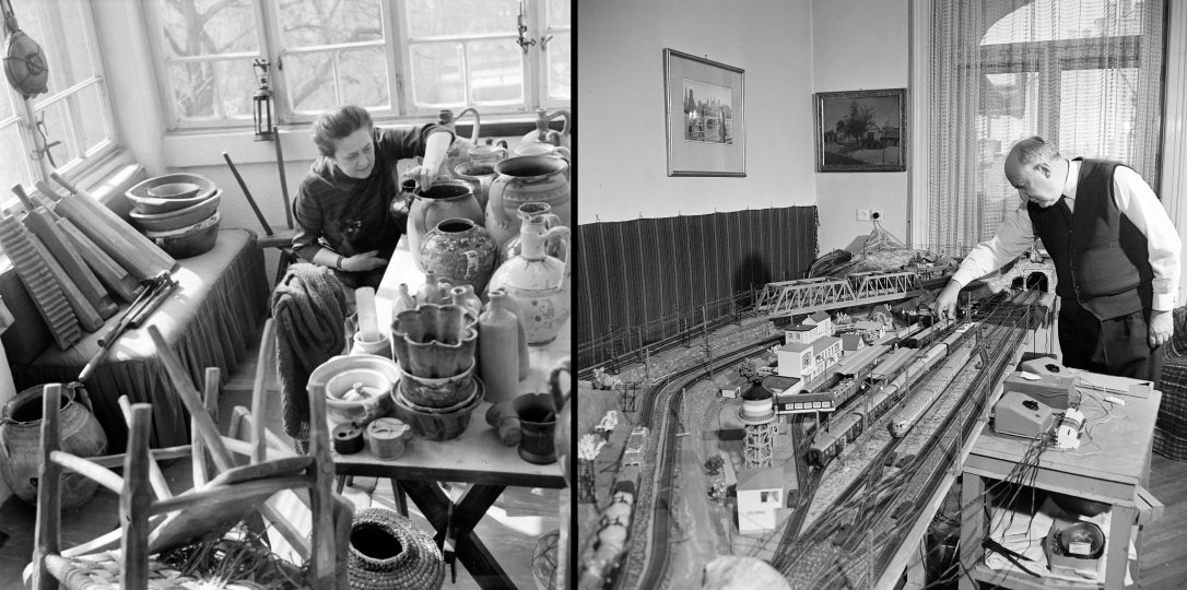 Gobbi Hilda színművésznő 1966-ban. Fotó: Album036 / Fortepan és Vaszy Viktor zeneszerző 1969-ben. Fotó: Bojár Sándor / Fortepan