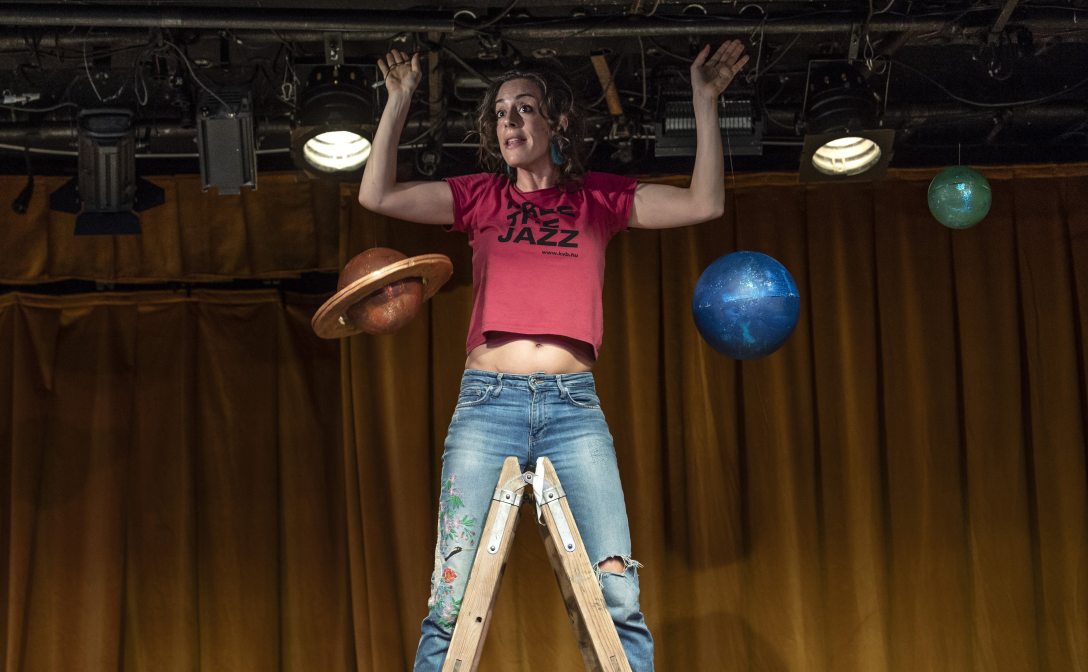 Pálos Hanna az Ürgék című színdarab próbáján a Kamrában (Katona József Színház) 2018. május 15-én. Fotó: Szigetváry Zsolt / MTI