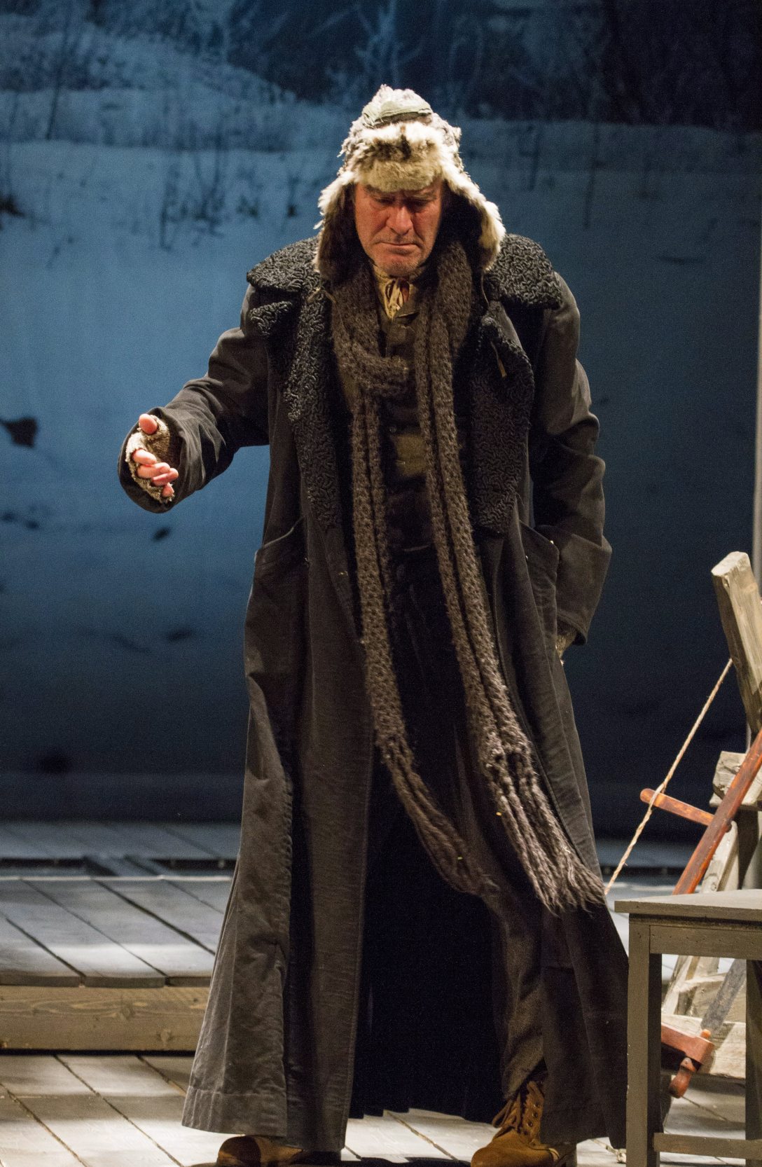 Incze József Varnyu szerepében Móricz Zsigmond Sári bíró című vígjátékának próbáján. Fotó: Máté Attila / MTI