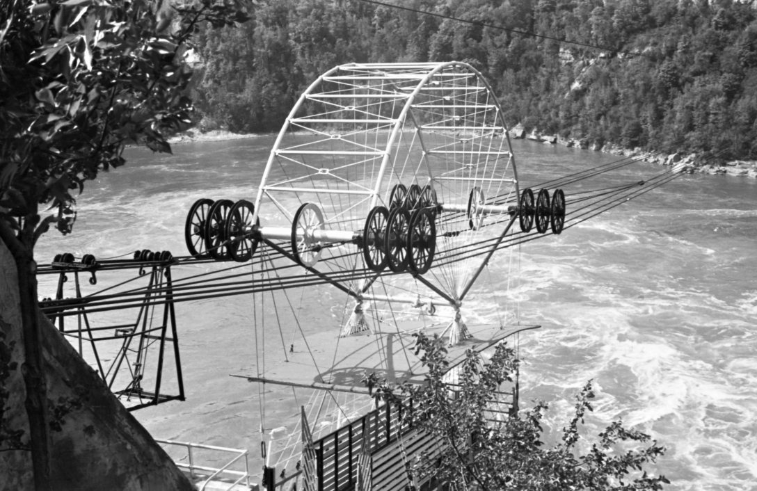 Kötélpálya a Niagara folyó felett 1939-ben. Fotó: Fortepan
