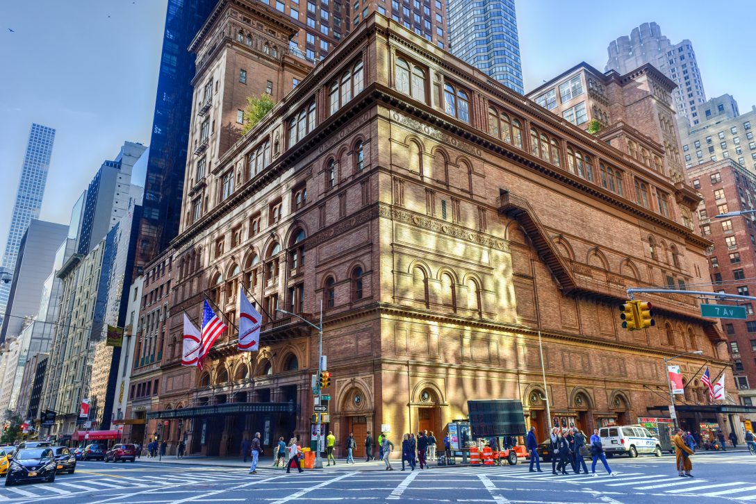A Carnegie Hall épülete New Yorkban. Fotó: Shutterstock