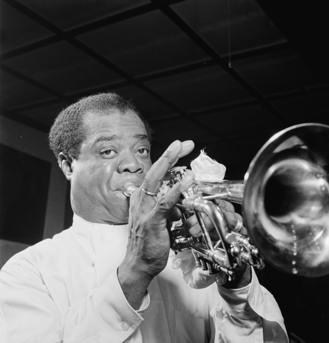 Louis Armstrong a Carnegie Hallban 1947 februárjában. Fotó:  CBW / Alamy / Profimedia