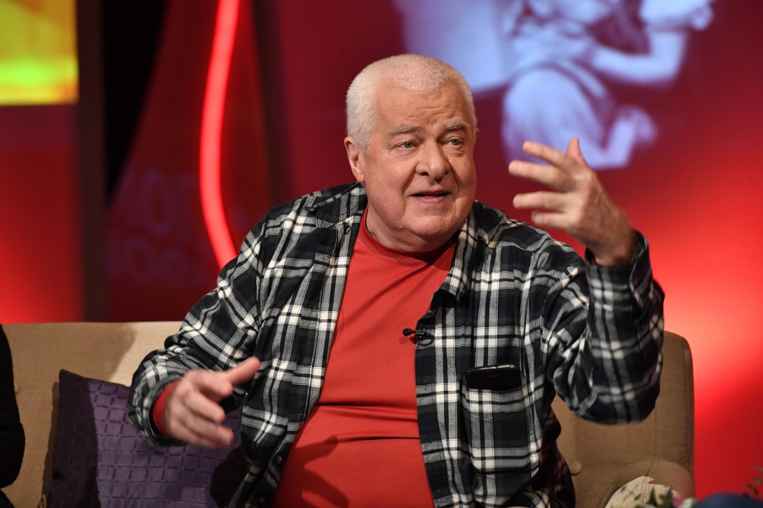 Papp János színművész a Hogy volt?! című tv-műsor felvételén 2019. február 6-án. Fotó: MTI/Zih Zsolt