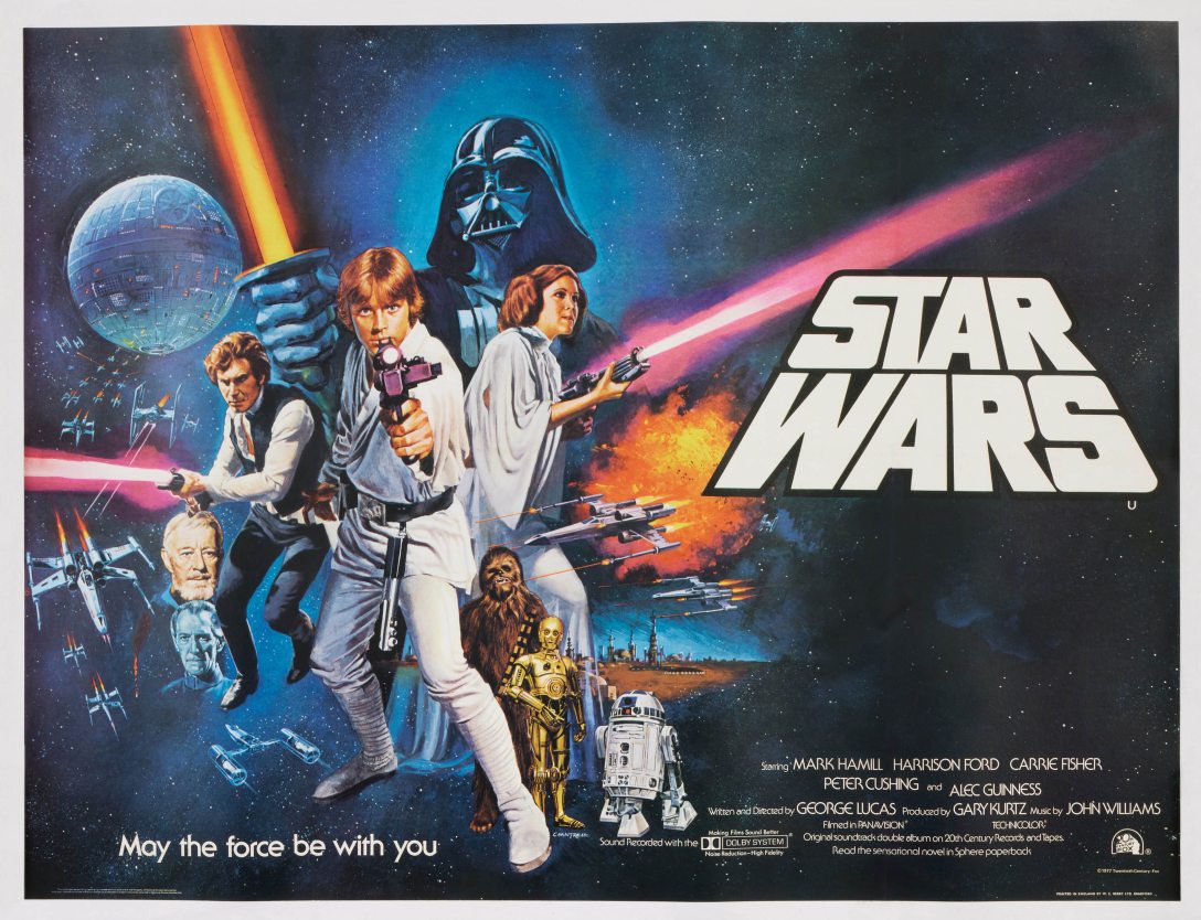 A Csillagok háborúja plakátja 1977-ből. Fotó: Lucasfilm via AFP