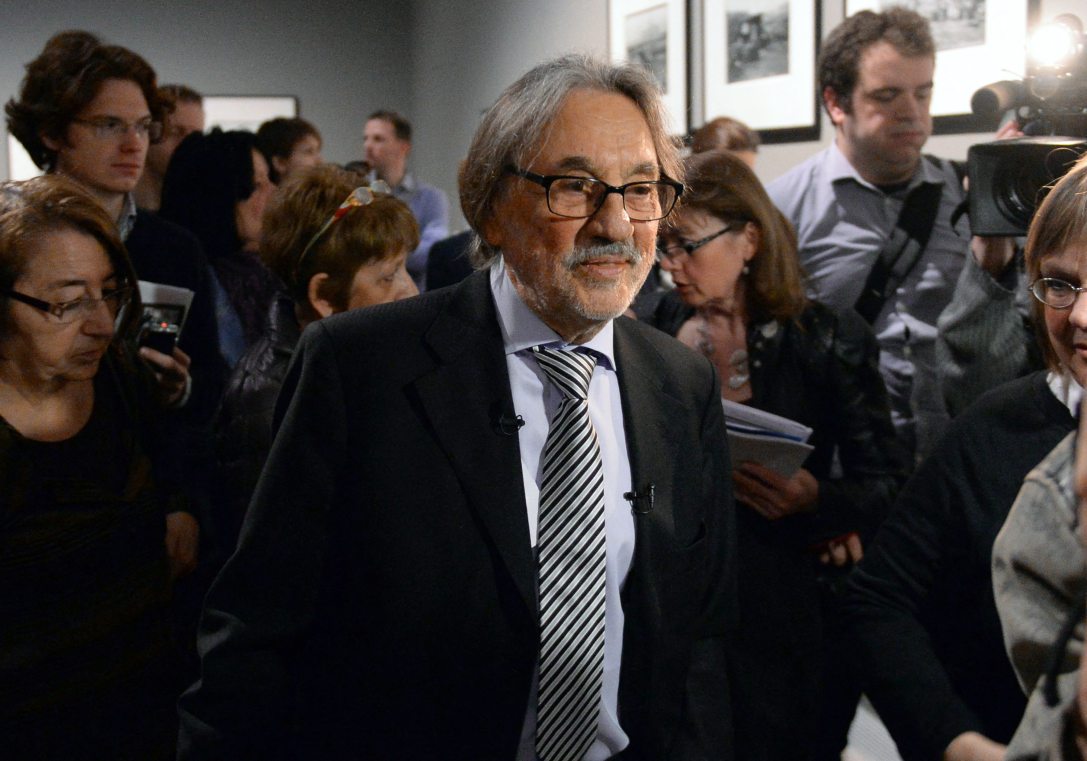 Zsigmond Vilmos budapesti Ludwig Múzeumban 2015. április 10-én. Fotó: Kisbenedek Attila / AFP