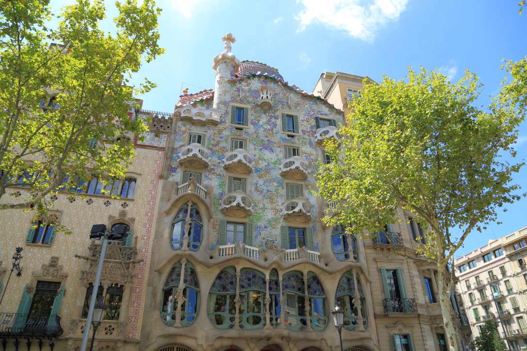 A Casa Batlló homlokzata. Fotó: Shutterstock
