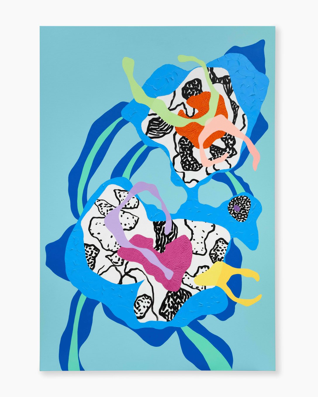 Barabás Zsófi: A lélegző ég alatt (2026), 220x150cm. Fotó: Biró Dávid