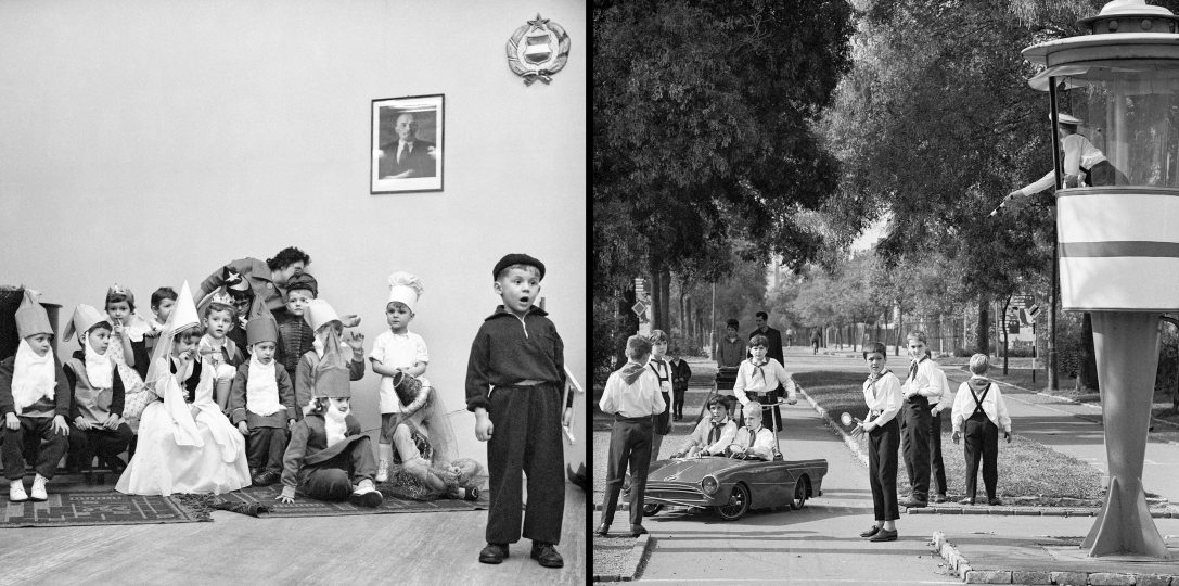 1965 és Gyerek közlekedési park a XIII. kerületi Gyermek téren 1968-ban. Fotó: Fortepan / Hegyi Zsolt / Balla Demeter