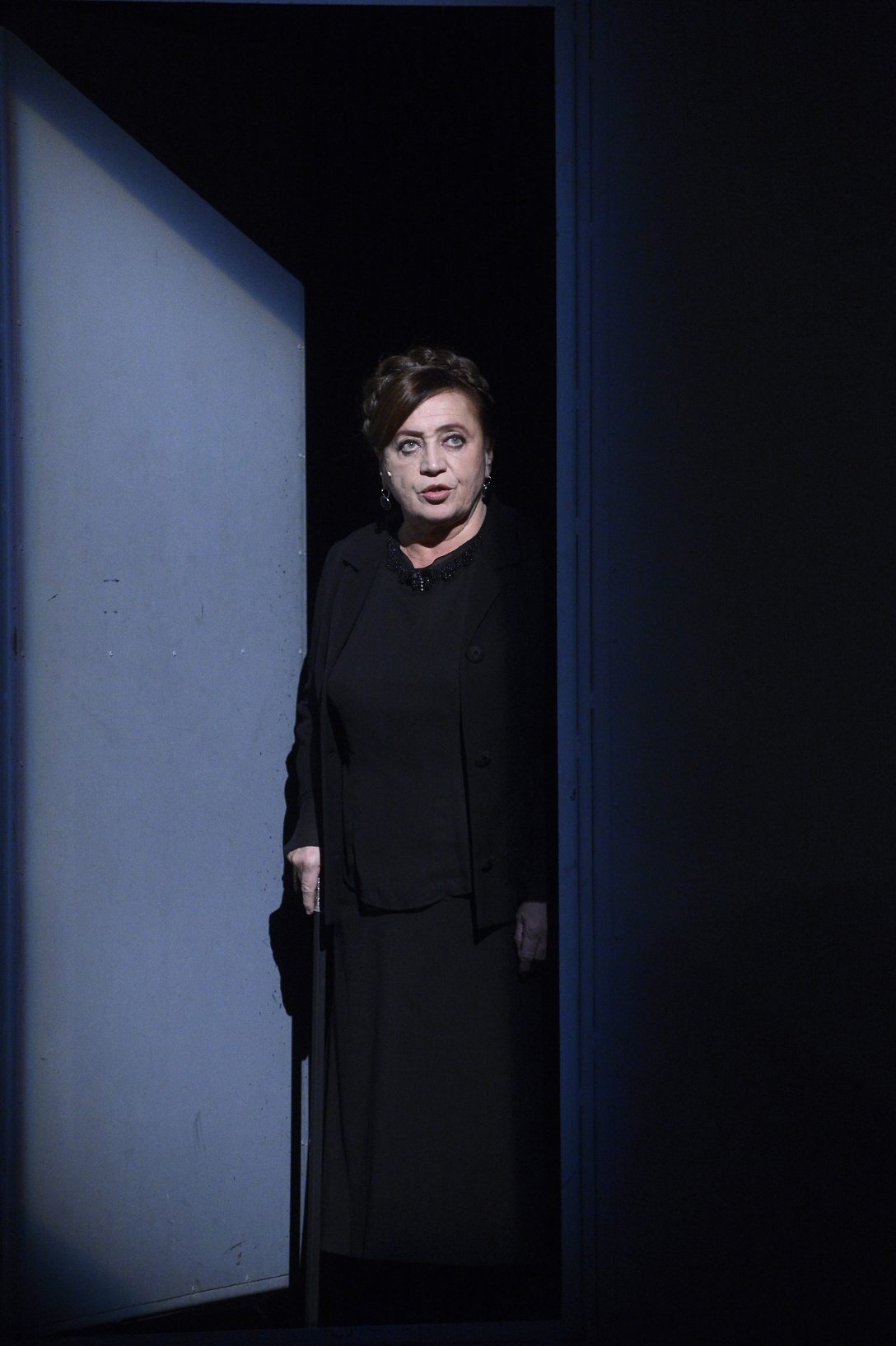 A címszerepet alakító Csákányi Eszter a Bernarda Alba című musicaljének próbáján a Müpa Fesztivál Színházában 2017. szeptember 21-én. Fotó: MTI/Soós Lajos