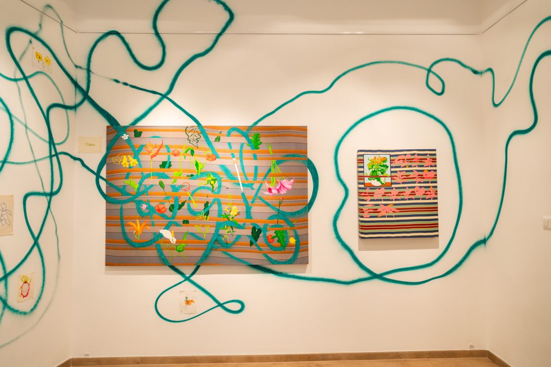 Bencs Dániel „Esőtánc” című kiállítása a budapesti Kahán Art Space-ben. Fotó: Csiki Vivien / Kultúra.hu