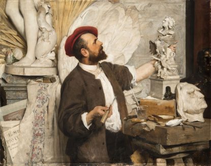 Temple_Alajos_Stróbl_at_Work_1880s.jpg