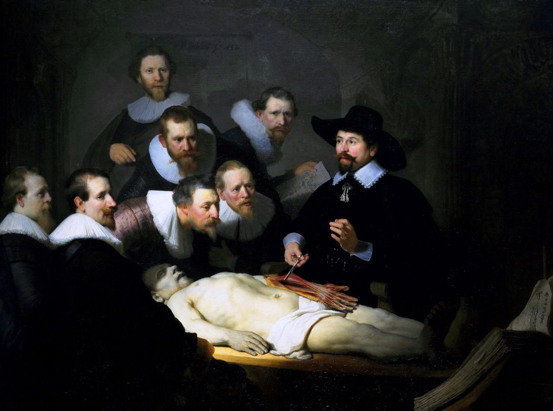 Rembrandt 1632-es csoportos portréfestménye Dr. Tulp anatómiája. Fotó: Ann Ronan Picture Library / Photo12 via AFP