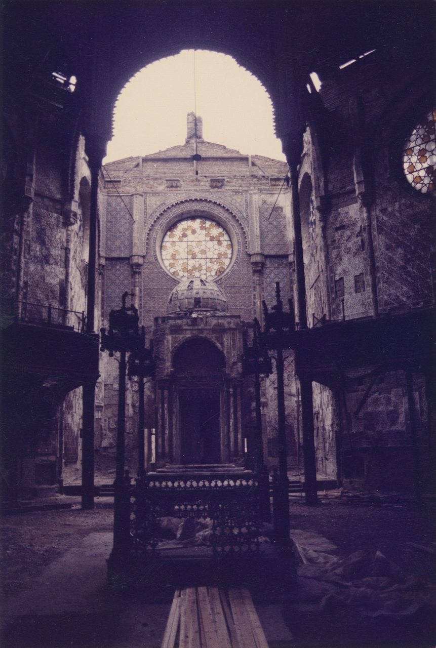 Budapest VII., Rumbach Sebestyén u. 13. – Rumbach Sebestyén utcai zsinagóga (1987). Fotó: Ráday Mihály/Fővárosi Szabó Ervin Könyvtár