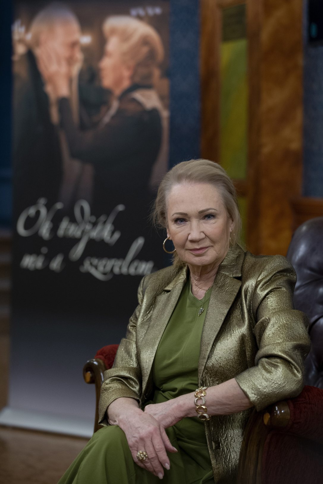 Udvaros Dorottya színművész az Ők tudják, mi a szerelem című tévéfilm bemutatóján. Fotó: Kocsis Zoltán / MTI